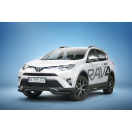 EC Homologated Bullbar, Steeler 4x4 Low Spoiler Bar, Color Black, Toyota RAV4 2016 - 2018 - EDK.ro