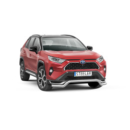 EC Homologated Bullbar, Steeler 4x4 Low Spoiler Bar, Color Silver, Toyota RAV4 2020 - Present - EDK.ro