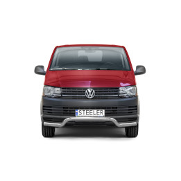 Bullbar Omologat RAR, Steeler 4x4 Low Spoiler Bar, Culoare Argintiu, Volkswagen Transporter T6 2015 - 2019 - EDK.ro