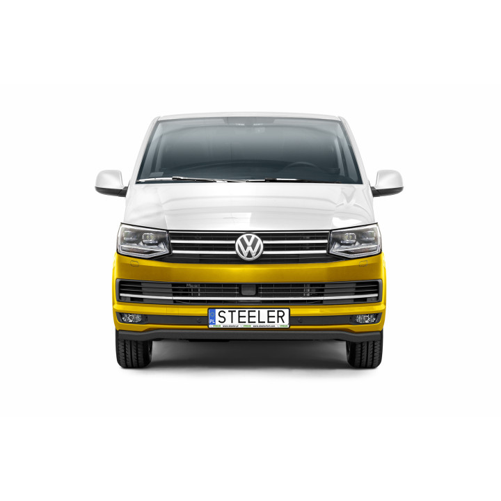 Bullbar Omologat RAR, Steeler 4x4 Low Spoiler Bar, Culoare Negru, Volkswagen Transporter T6 2015 - 2019 - EDK.ro