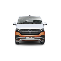 EC Homologated Bullbar, Steeler 4x4 Low Spoiler Bar, Color Silver, Volkswagen Transporter T6.1 2019 - Present - EDK.ro