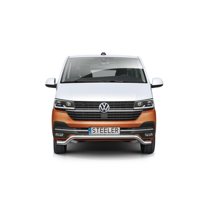 EC Homologated Bullbar, Steeler 4x4 Low Spoiler Bar, Color Silver, Volkswagen Transporter T6.1 2019 - Present - EDK.ro