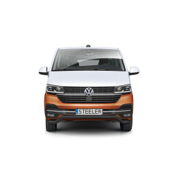 Bullbar Omologat RAR, Steeler 4x4 Low Spoiler Bar, Culoare Negru, Volkswagen Transporter T6.1 2019 - Prezent - EDK.ro