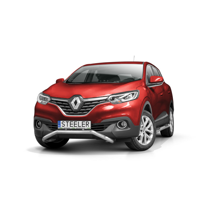 Bullbar Omologat RAR, Steeler 4x4 Narrow Low Spoiler Bar, Culoare Argintiu, Renault Kadjar 2016 - 2018 - EDK.ro