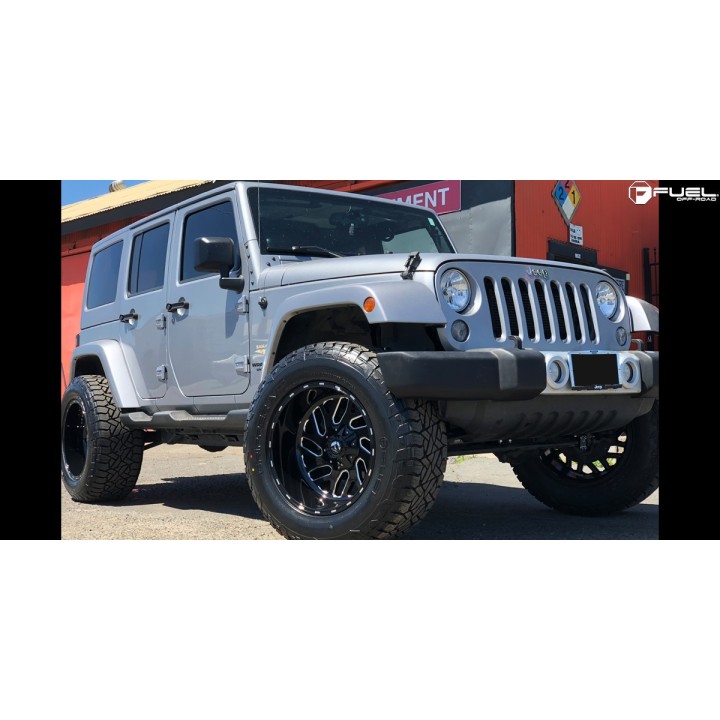 Alloy Wheel, FUEL TRITON, 22x10.0, ET 18, 5x114.3 / 5x127, 78.10, Black - EDK.ro