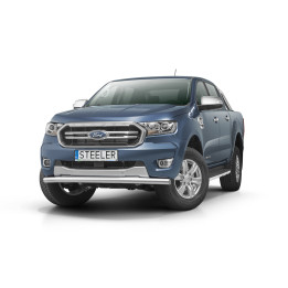 Bullbar Omologat RAR, Steeler 4x4 Sport Bar, Culoare Argintiu, Ford Ranger 2019 - 2022 - EDK.ro