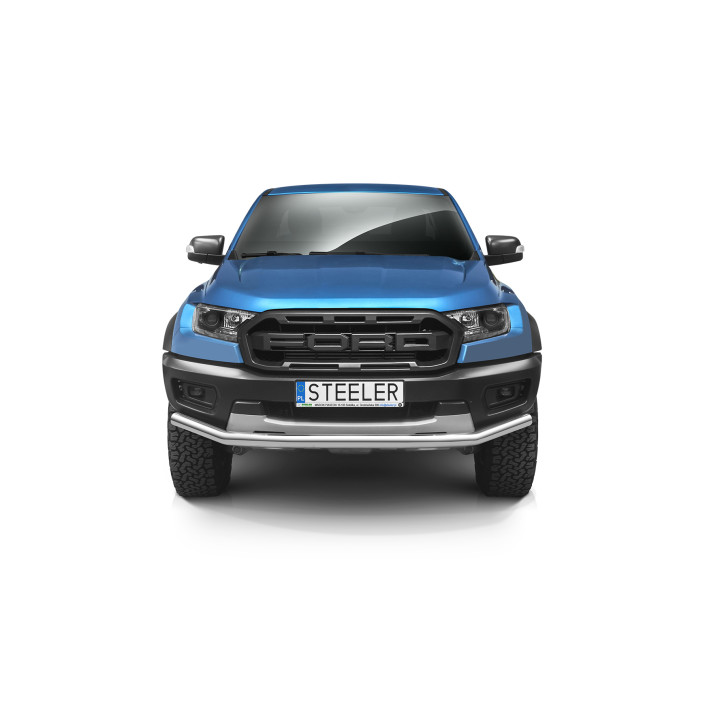 Bullbar Omologat RAR, Steeler 4x4 Sport Bar, Culoare Argintiu, Ford Ranger Raptor 2019 - 2022 - EDK.ro