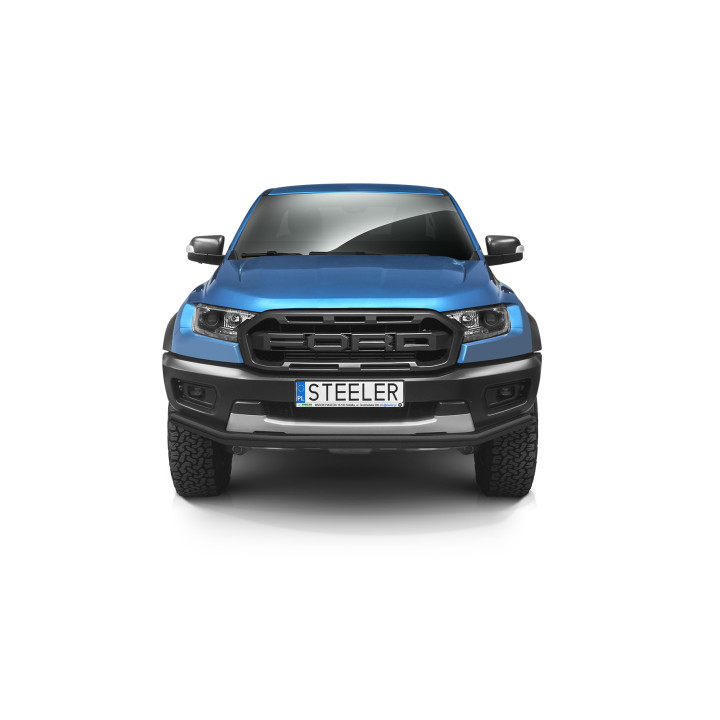 EC Homologated Bullbar, Steeler 4x4 Sport Bar, Color Silver, Ford Ranger Raptor 2019 - 2022 - EDK.ro