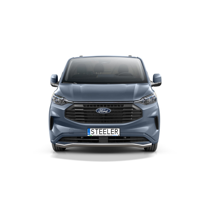 EC Homologated Bullbar, Steeler 4x4 Sport Bar, Color Silver, Ford Transit Custom 2023 - Present - EDK.ro