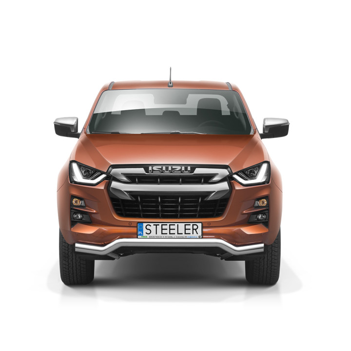 EC Homologated Bullbar, Steeler 4x4 Sport Bar, Color Silver, Isuzu D-Max 2020 - Present - EDK.ro