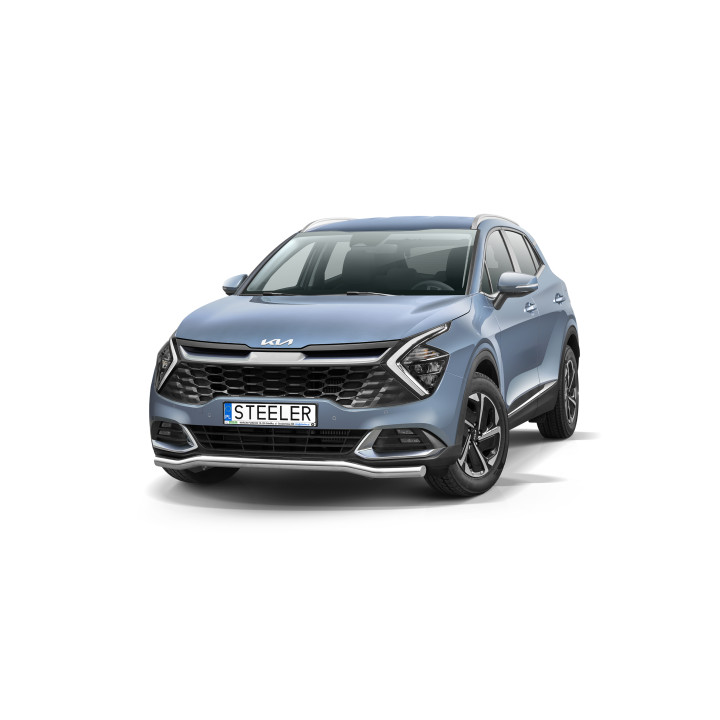 Bullbar Omologat RAR, Steeler 4x4 Sport Bar, Culoare Argintiu, Kia Sportage 2021 - Prezent - EDK.ro