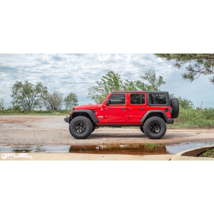 Jantă de Aluminiu, FUEL KICKER, 17x9.0, ET 12, 6x114.3, 66.06, Negru - EDK.ro