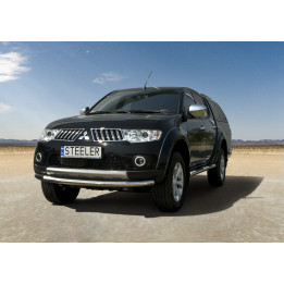 EC Homologated Bullbar, Steeler 4x4 Sport Bar, Color Silver, Mitsubishi L200 2009 - 2015 - EDK.ro