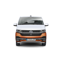 EC Homologated Bullbar, Steeler 4x4 Sport Bar, Color Silver, Volkswagen Transporter T6.1 2019 - Present - EDK.ro