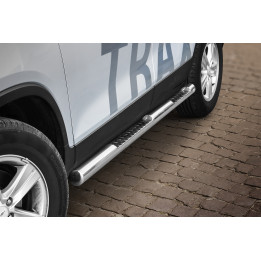 Praguri Laterale, Steeler 4x4 Side Bars cu Treaptă Checker Plate, Culoare Argintiu, Chevrolet Trax 2013 - Prezent - EDK.ro