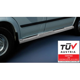 Side Steps, Steeler 4x4 Side Bars with Checker Plate Steps, Color Silver, Ford Transit 2006 - 2012 - EDK.ro