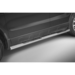 Praguri Laterale, Steeler 4x4 Side Bars cu Treaptă Checker Plate, Culoare Argintiu, Honda CR-V 2006 - 2009 - EDK.ro