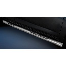 Praguri Laterale, Steeler 4x4 Side Bars cu Treaptă Checker Plate, Culoare Argintiu, Hyundai ix35 2009 - 2015 - EDK.ro