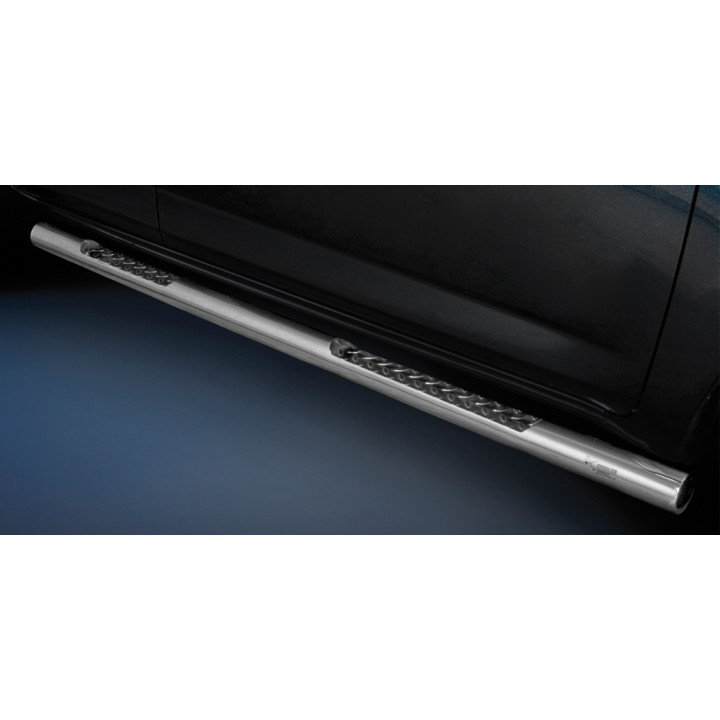Praguri Laterale, Steeler 4x4 Side Bars cu Treaptă Checker Plate, Culoare Argintiu, Hyundai ix35 2009 - 2015 - EDK.ro