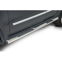 Praguri Laterale, Steeler 4x4 Side Bars cu Treaptă Checker Plate, Culoare Argintiu, Jeep Grand Cherokee 2011 - 2014 - EDK.ro