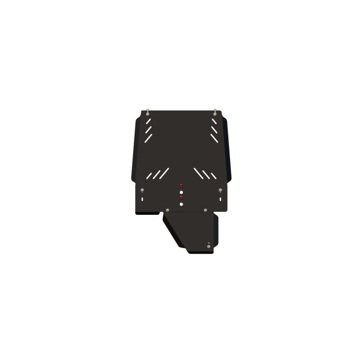 Steel Skid Plate for Gearbox and Transfer Case 2.5 mm, Sheriff, Mitsubishi Montero 2000 - 2019 - EDK.ro
