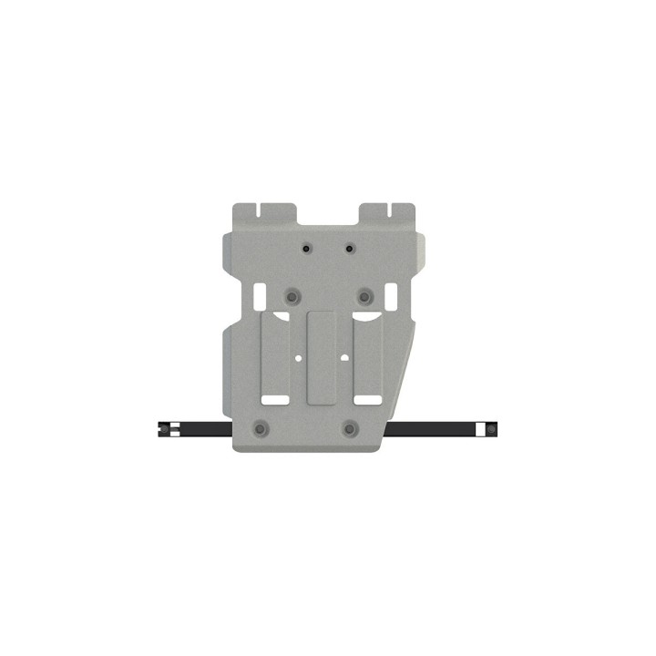 Aluminium Skid Plate for Gearbox and Transfer Case 4 mm, Sheriff Punched, Volkswagen Amarok 2010 - 2022 - EDK.ro