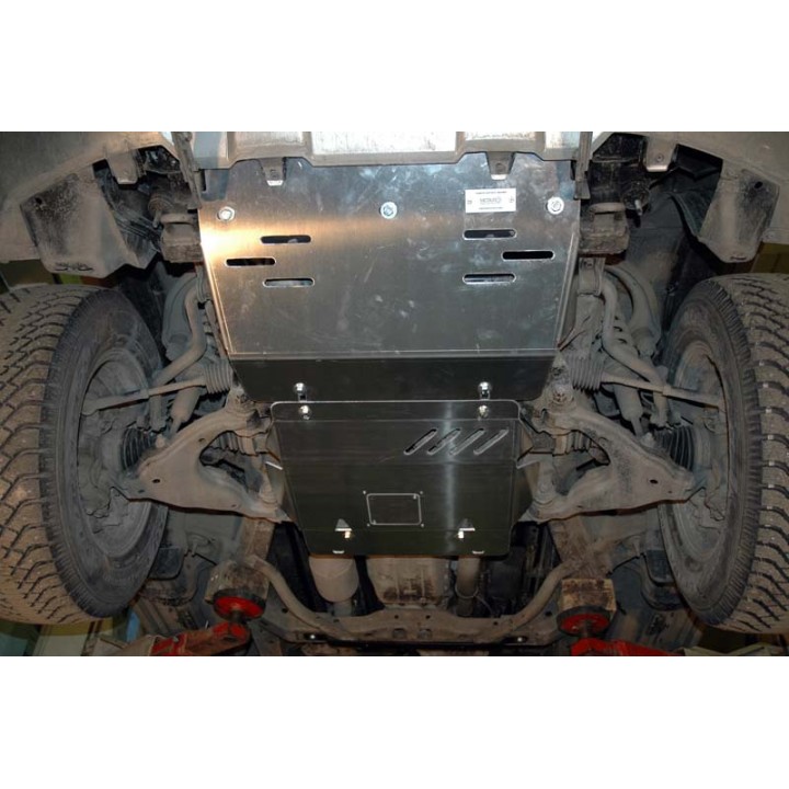 Aluminium Skid Plate for Engine 5 mm, Sheriff Steering Rods and ( Original Duster), Toyota Land Cruiser / FJ Cruiser 2003 - 2009