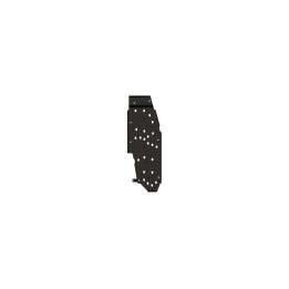 Steel Skid Plate for Fuel Tank 2.5 mm, Sheriff, Toyota Land Cruiser 2008 - 2020 - EDK.ro