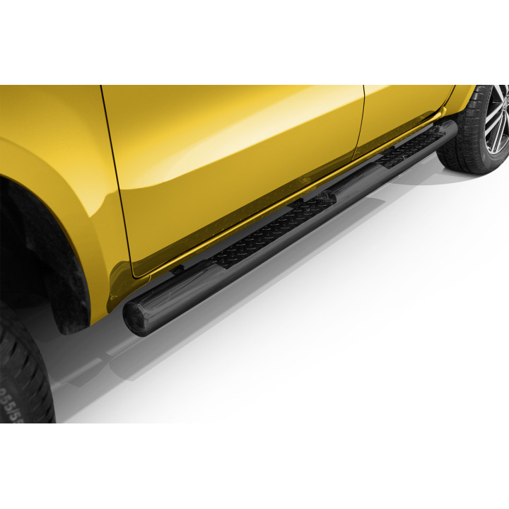 Praguri Laterale, Steeler 4x4 Side Bars cu Treaptă Checker Plate, Culoare Argintiu, Mercedes-Benz X-Class 2017 - Prezent - EDK.r