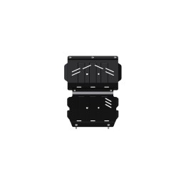 Scut Motor și Radiator din Oțel 4 mm, Sheriff Perforat, Mitsubishi L200 2006 - 2015 - EDK.ro