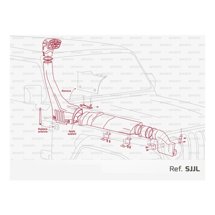 Snorkel, Otros Fabricantes, Jeep Gladiator / Wrangler 2019 - Prezent - EDK.ro