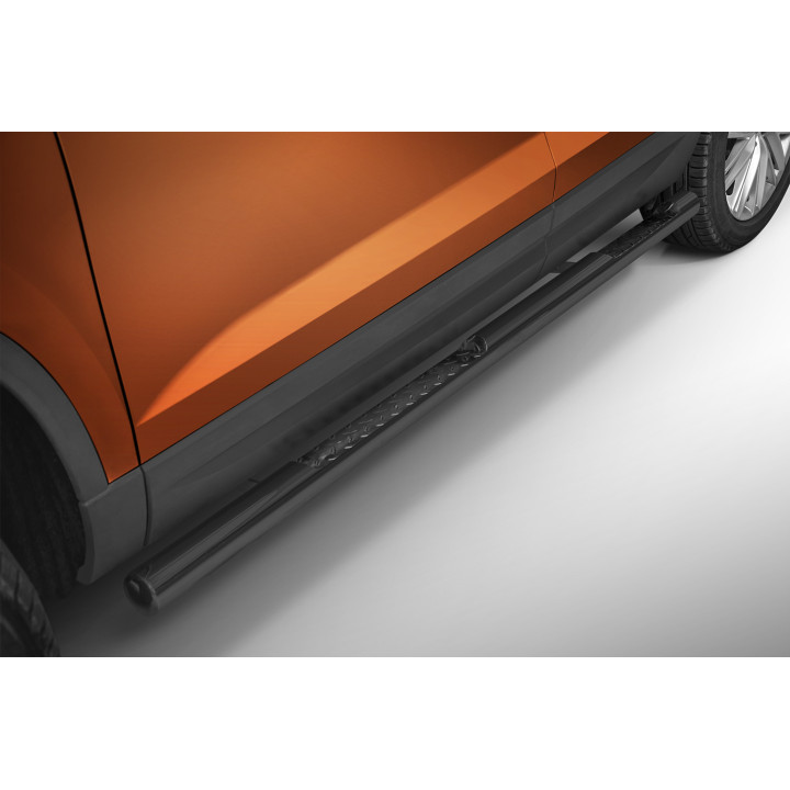 Side Steps, Steeler 4x4 Side Bars with Checker Plate Steps, Color Silver, Seat Ateca 2016 - 2020 - EDK.ro