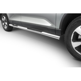 Praguri Laterale, Steeler 4x4 Side Bars cu Treaptă Checker Plate, Culoare Argintiu, SsangYong Rexton 2018 - Prezent - EDK.ro