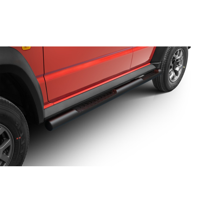 Side Steps, Steeler 4x4 Side Bars with Checker Plate Steps, Color Silver, Suzuki Jimny 2023 - Present - EDK.ro