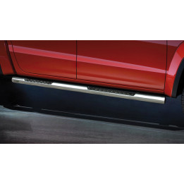 Side Steps, Steeler 4x4 Side Bars with Checker Plate Steps, Color Silver, Volkswagen Amarok 2009 - 2022 - EDK.ro