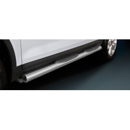 Praguri Laterale, Steeler 4x4 Side Bars cu Treaptă de Plastic, Culoare Argintiu, Ford Kuga 2008 - 2012 - EDK.ro