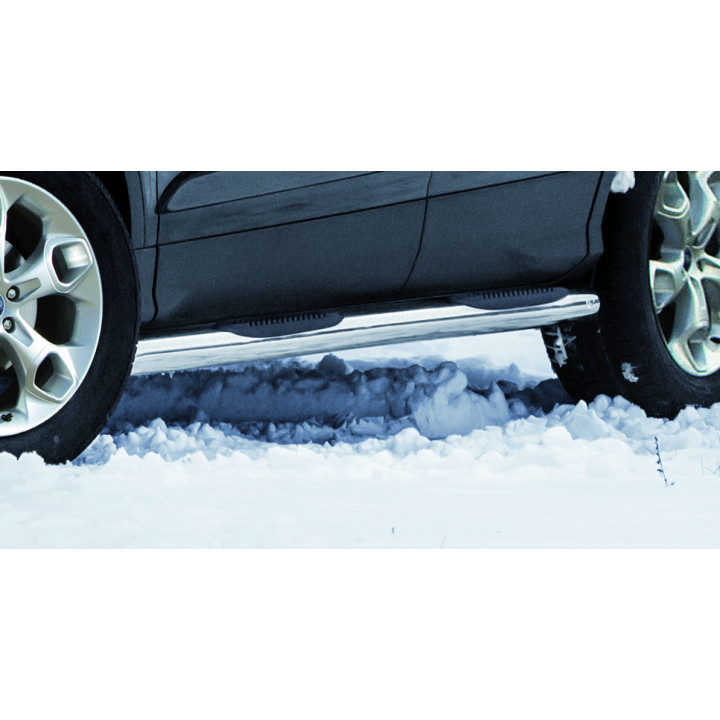 Side Steps, Steeler 4x4 Side Bars with Plastic Steps, Color Silver, Ford Kuga 2012 - 2017 - EDK.ro