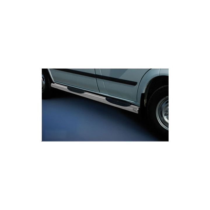 Praguri Laterale, Steeler 4x4 Side Bars cu Treaptă de Plastic, Culoare Argintiu, Ford Transit 2006 - 2012 - EDK.ro