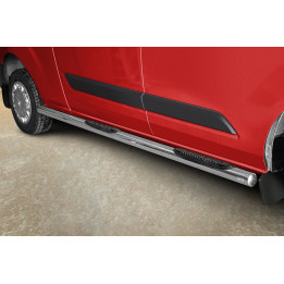 Side Steps, Steeler 4x4 Side Bars with Plastic Steps, Color Silver, Ford Transit Custom 2018 - 2023 - EDK.ro