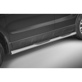 Praguri Laterale, Steeler 4x4 Side Bars cu Treaptă de Plastic, Culoare Argintiu, Honda CR-V 2006 - 2009 - EDK.ro