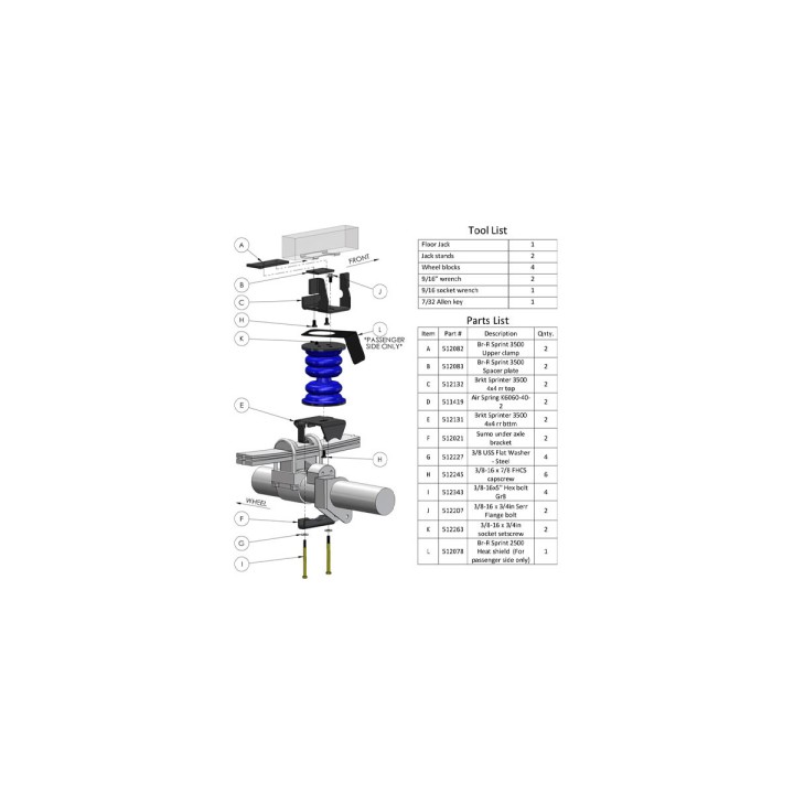 Rear SumoSprings Helper Springs, SuperSprings REBEL (2268 kg twin rear wheels), Mercedes-Benz Sprinter 2006 - 2018 - EDK.ro