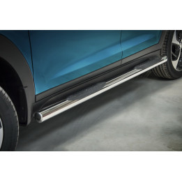 Side Steps, Steeler 4x4 Side Bars with Plastic Steps, Color Silver, Hyundai Tucson 2015 - 2018 - EDK.ro