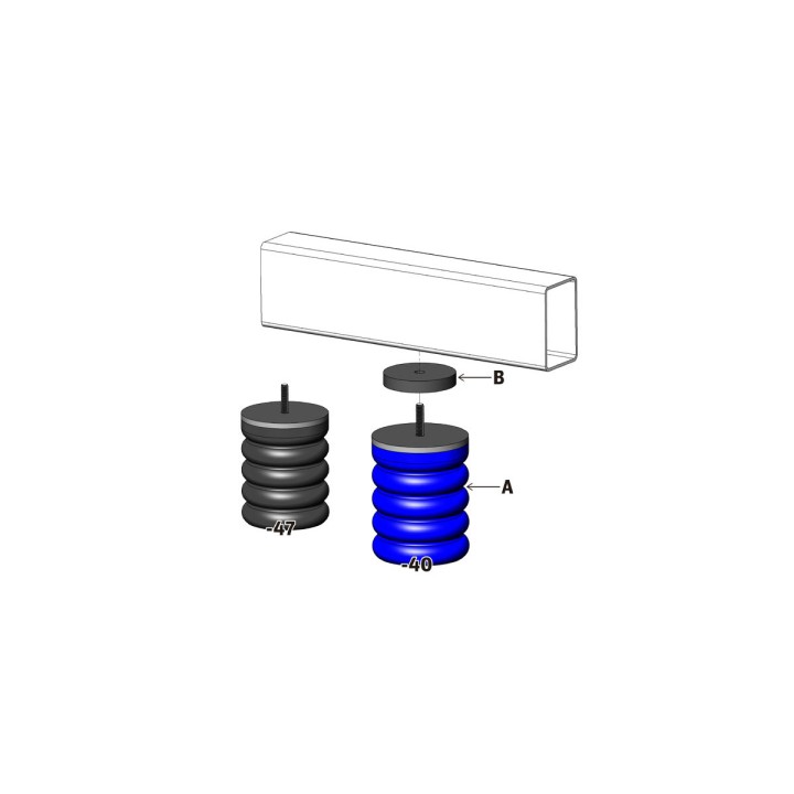 Rear SumoSprings Helper Springs, SuperSprings (680 kg), Nissan NV200 2009 - Present - EDK.ro