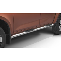 Praguri Laterale, Steeler 4x4 Side Bars cu Treaptă de Plastic, Culoare Argintiu, Isuzu D-Max 2020 - Prezent - EDK.ro