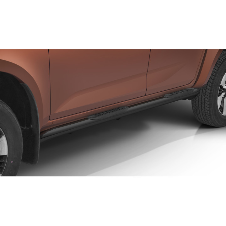 Praguri Laterale, Steeler 4x4 Side Bars cu Treaptă de Plastic, Culoare Argintiu, Isuzu D-Max 2020 - Prezent - EDK.ro