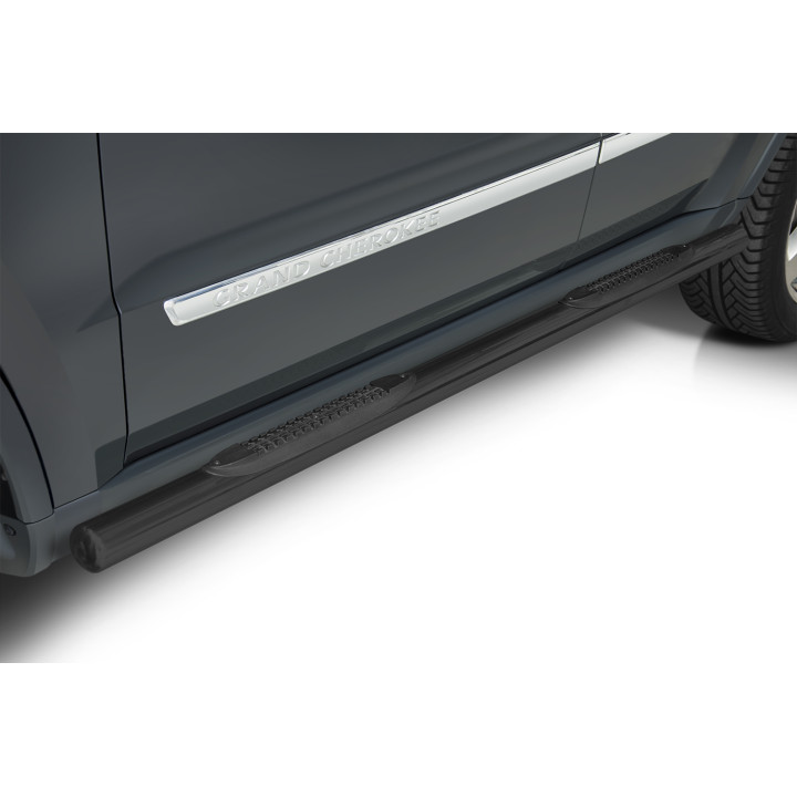 Side Steps, Steeler 4x4 Side Bars with Plastic Steps, Color Silver, Jeep Grand Cherokee 2011 - 2014 - EDK.ro