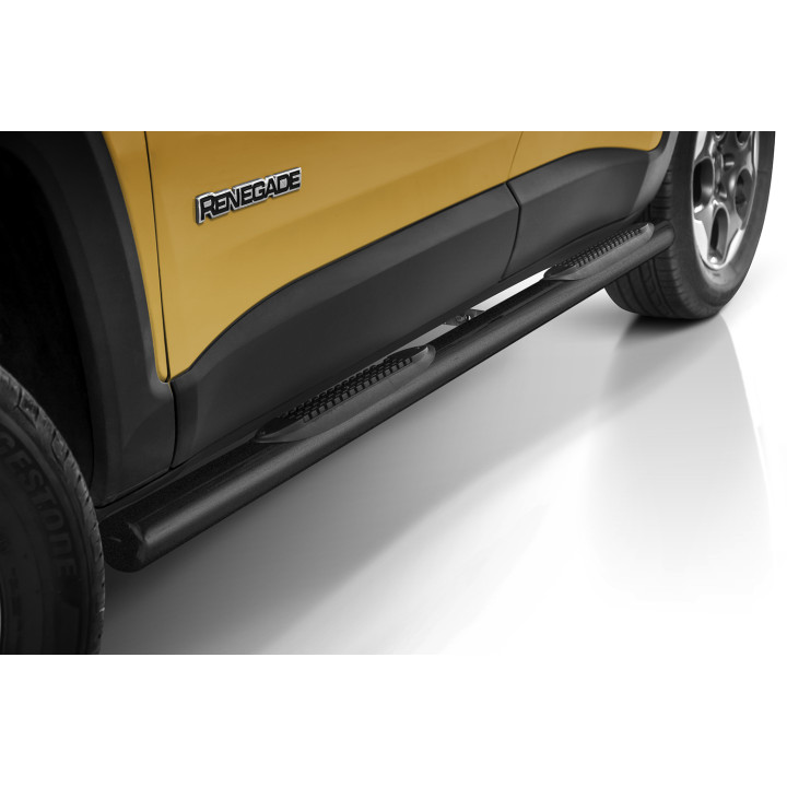 Side Steps, Steeler 4x4 Side Bars with Plastic Steps, Color Silver, Jeep Renegade 2014 - Present - EDK.ro