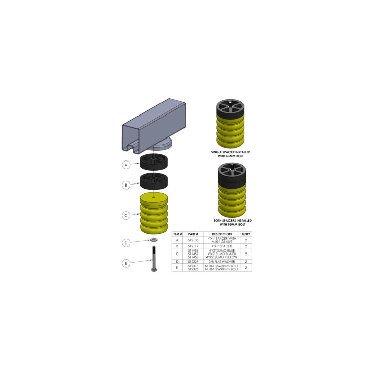 Rear SumoSprings Helper Springs, SuperSprings (1270 kg), Fiat Ducato / Citroën Jumper / Peugeot Boxer / Renault Master 2006 - 2019 - EDK.ro
