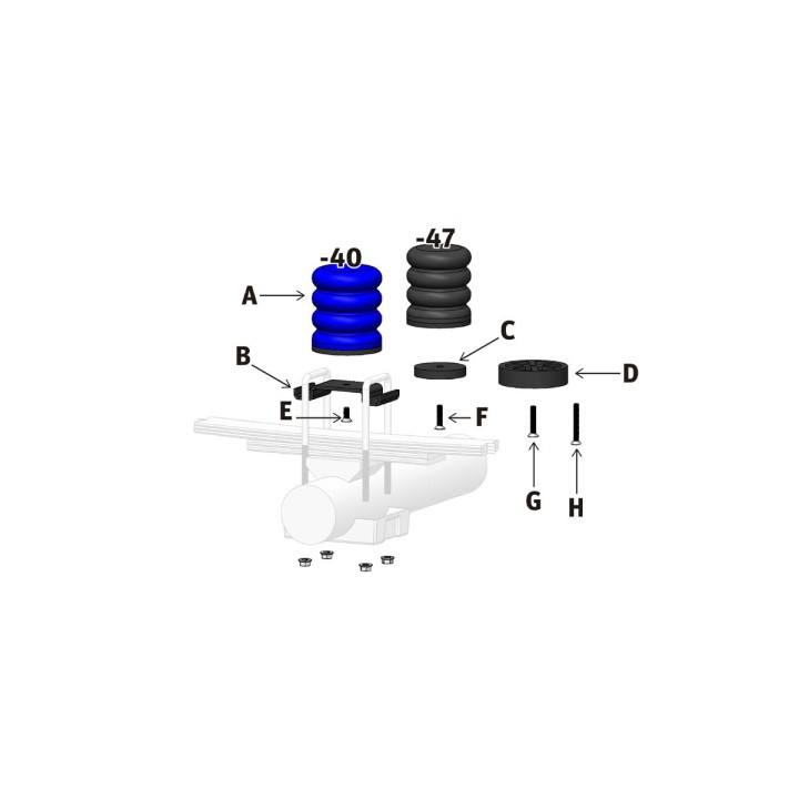 Rear SumoSprings Helper Springs, SuperSprings (816 kg), Isuzu D-Max - EDK.ro