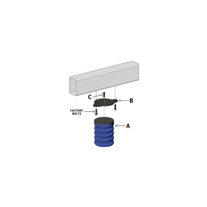 Rear SumoSprings Helper Springs, SuperSprings (454 kg 0-50 mm lift), Jeep Cherokee - EDK.ro